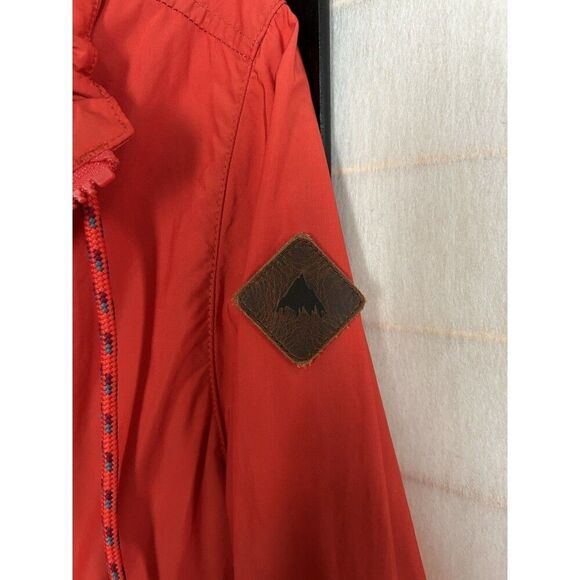 Burton Mens Red Gray Color block Dryride Windbreaker Anorak Nylon Jacket M - Picture 5 of 14